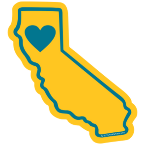 Sticker | Heart in California | NorCal - The Heart Sticker Company