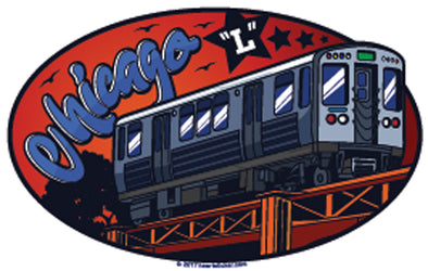 Sticker | The Chicago “L” Train - The Heart Sticker Company