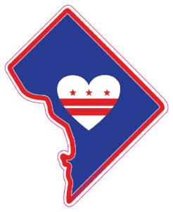 Sticker | Heart in Washington DC - The Heart Sticker Company