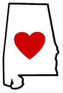 Sticker | Heart in Alabama - The Heart Sticker Company