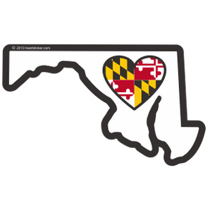 Sticker | Heart in Maryland - The Heart Sticker Company