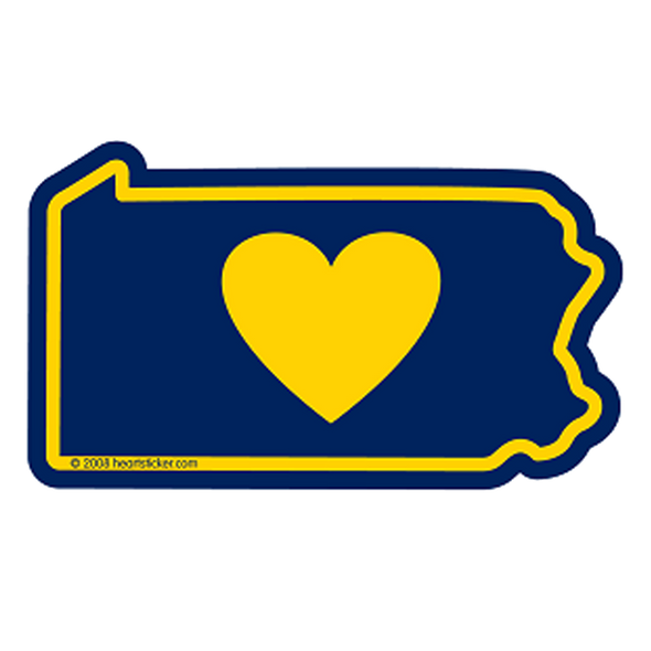 Sticker | Heart in Pennsylvania - The Heart Sticker Company