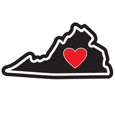Sticker | Heart In Virginia - The Heart Sticker Company