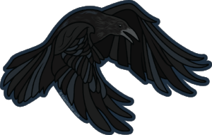 Sticker | Landing Raven - The Heart Sticker Company