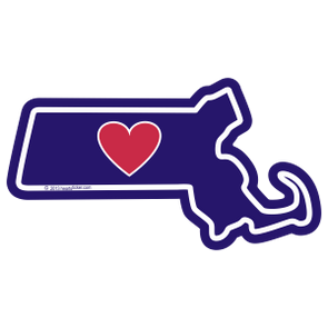 Sticker | Heart in Massachusetts - The Heart Sticker Company