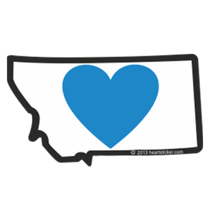 Sticker | Heart in Montana | 4 inch - The Heart Sticker Company