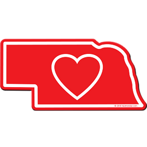 Sticker | Heart in Nebraska - The Heart Sticker Company
