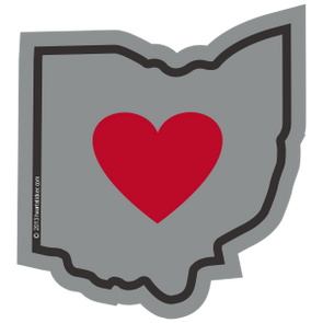 Sticker | Heart in Ohio - The Heart Sticker Company