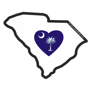 Sticker | Heart in South Carolina - The Heart Sticker Company