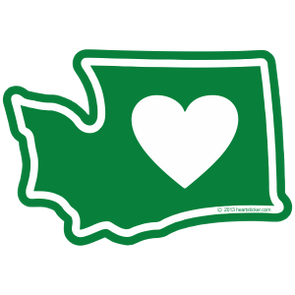 Sticker | Heart in Washington | Multi Options - The Heart Sticker Company