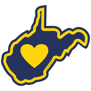 Sticker | Heart In West Virginia - The Heart Sticker Company