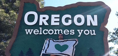 Oregon Welcome Sign Heart in Oregon