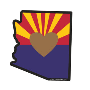 Heart in Arizona Sticker – Die-Cut Vinyl Decal with Copper Heart