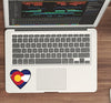 Sticker | Colorado Flag in Heart | Flag in Heart Shaped Label Decal