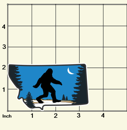 Bigfoot In Montana MT Sticker – Heart Sticker Company - Foto 4