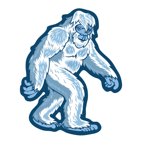 Lifestyle Yeti Sticker – Die-Cut Abominable Snowman Decal – Heart ...