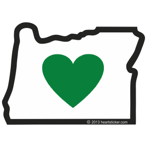 Flag | Heart in Oregon | 3x4 foot