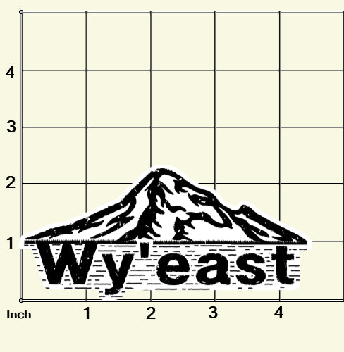 Sticker | Wy'east Mt Hood | Oregon Mountain White Label Decal