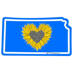 Sticker | Heart in Kansas - The Heart Sticker Company
