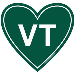 Sticker |" VT" Vermont| In My Heart - The Heart Sticker Company
