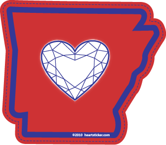Sticker | Heart in Arkansas - The Heart Sticker Company