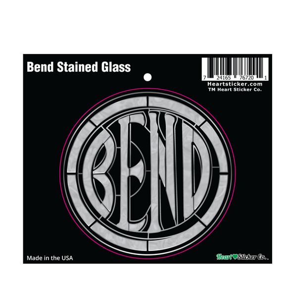 Sticker | Bend Stained Glass - The Heart Sticker Company