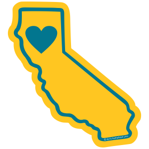 Sticker | Heart in California | NorCal - The Heart Sticker Company