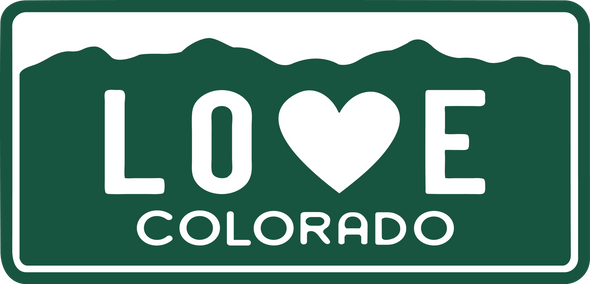 Sticker | Colorado License Plate | LOVE - The Heart Sticker Company