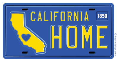 Sticker | California License Plate | Home - The Heart Sticker Company