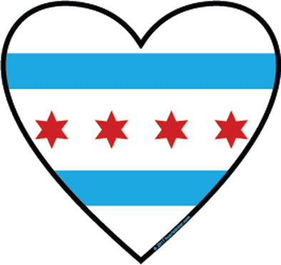 Sticker | Chicago City Flag | In My Heart - The Heart Sticker Company