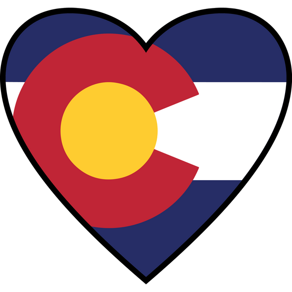 Sticker | Colorado Flag | In My Heart - The Heart Sticker Company