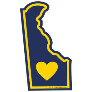 Sticker | Heart in Delaware - The Heart Sticker Company