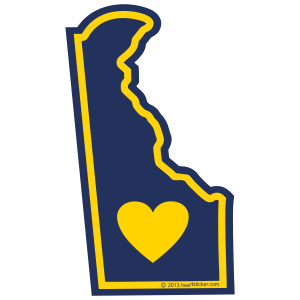 Sticker | Heart in Delaware - The Heart Sticker Company