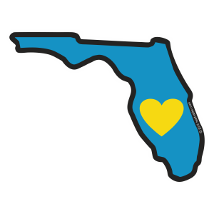 Sticker | Heart in Florida - The Heart Sticker Company