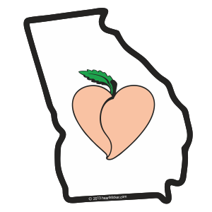 Sticker | Heart in Georgia - The Heart Sticker Company