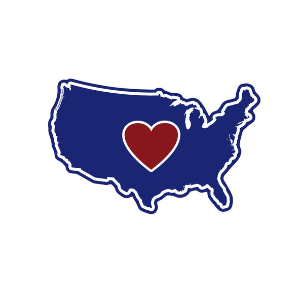 Sticker | Heart in America - The Heart Sticker Company