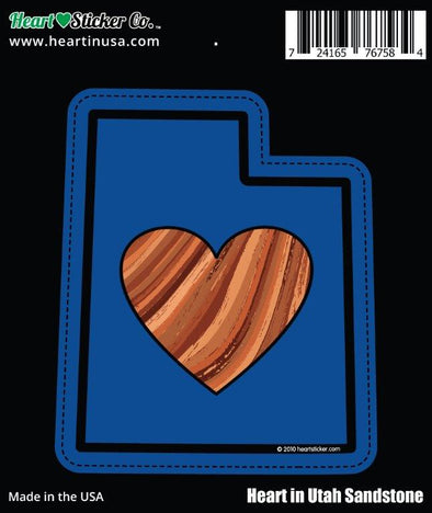 Sticker | Heart in Utah | Sandstone - The Heart Sticker Company