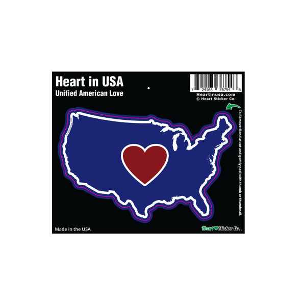 Sticker | Heart in America - The Heart Sticker Company