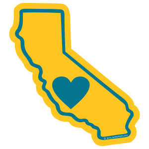 Sticker | Heart in California | Central - The Heart Sticker Company