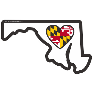 Sticker | Heart in Maryland - The Heart Sticker Company