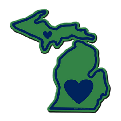 Sticker | Heart in Michigan - The Heart Sticker Company