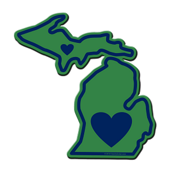 Sticker | Heart in Michigan - The Heart Sticker Company