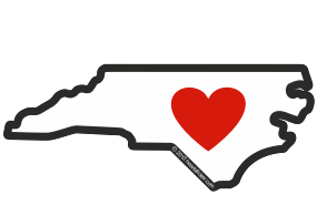 Sticker | Heart in North Carolina - The Heart Sticker Company
