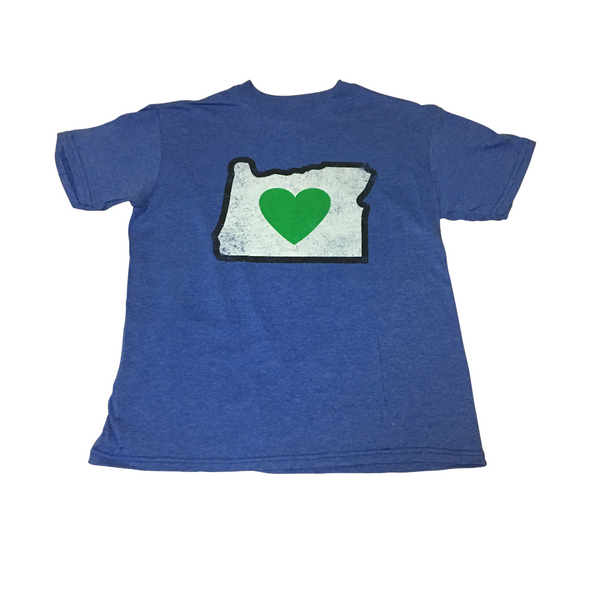 T-Shirts Blue | Heart in Oregon | Kids - The Heart Sticker Company