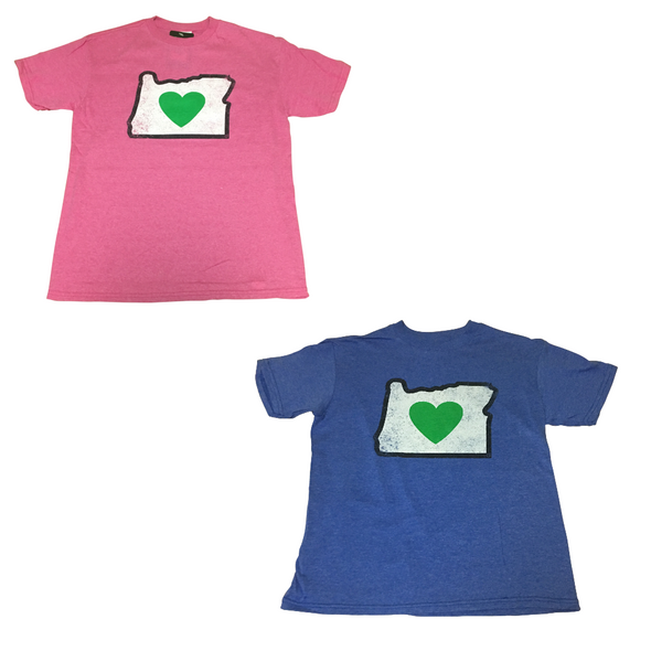 T-Shirts Blue | Heart in Oregon | Kids - The Heart Sticker Company