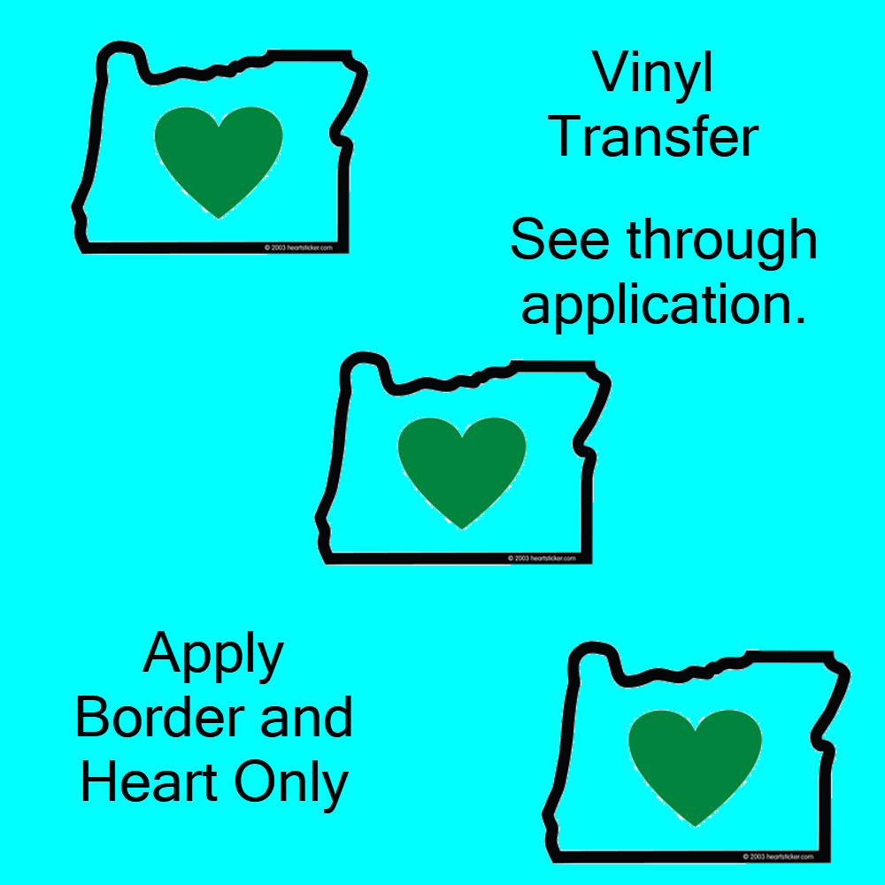 Heart in Oregon Bumper Sticker – Heart Sticker Company