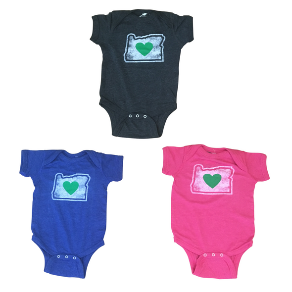 Clothing | Heart in Oregon | Infant Onesie - The Heart Sticker Company