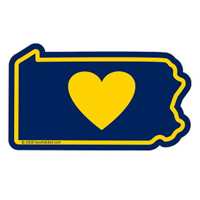 Sticker | Heart in Pennsylvania - The Heart Sticker Company