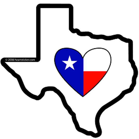 Sticker | Heart in Texas - The Heart Sticker Company