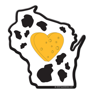 Sticker | Heart in Wisconsin - The Heart Sticker Company